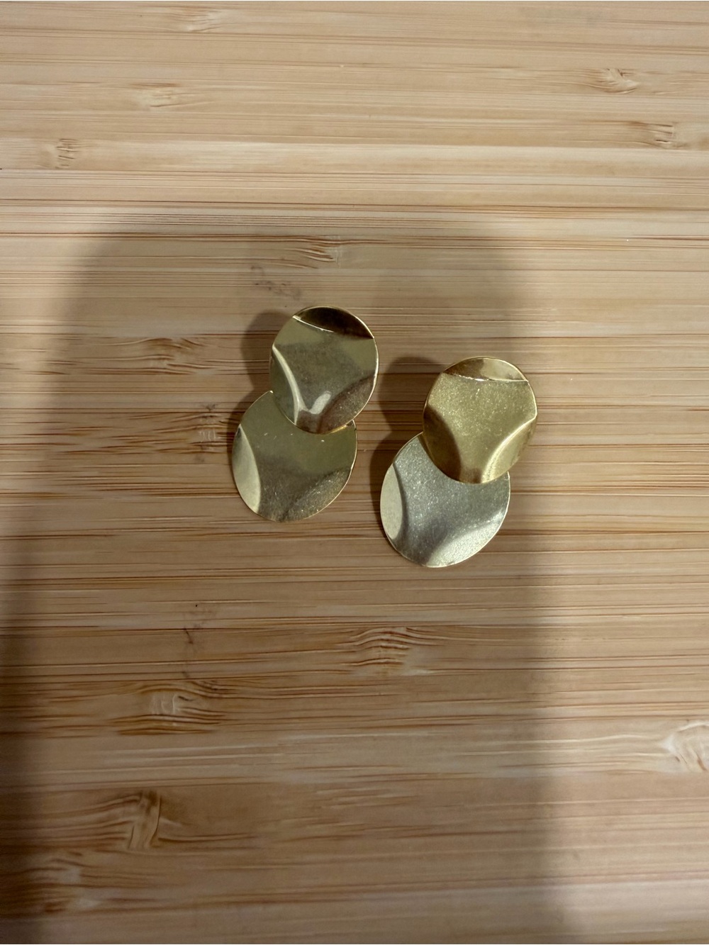 Madewell Two-Tone Gold Disc Drop Earrings